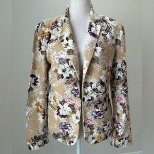 Chelsea & Violet Beige Floral Blazer Jacket